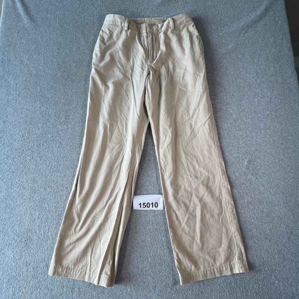 Lauren Ralph Lauren Chino Pants Women 4 Tan Excellent Cotton Straight Leg